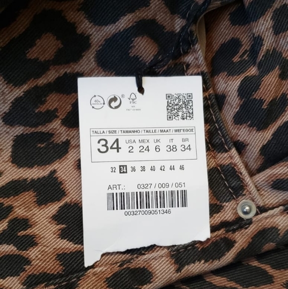 Zara Leopard Mom Jeans - Picture 6 of 8